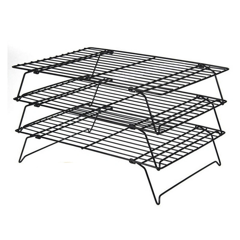 Non-Stick Wire Cake 3-Tier Stackable Cooling Rack for Baking Stacking, Cookies, Pastries Bl15982