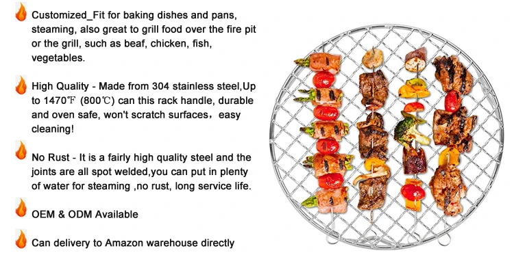 High-Quality 304 Stainless Steel Metal Barbecue BBQ Grill Wire Mesh Net in Cartoon Shape