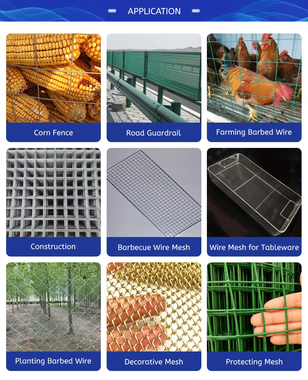 Hot Sale 2X2 Hot-Dipped Galvanized or Stainless Cattle Welded in Rolls Wire Mesh Used for Barbecue