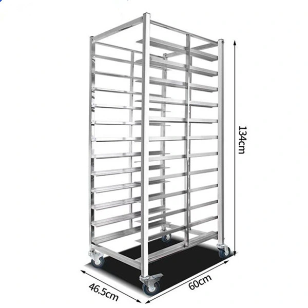 Professional Durable Quality OEM Stainless Steel Bakery Pans Trays Rotary Oven Use Baking Proofing Trolley Rack