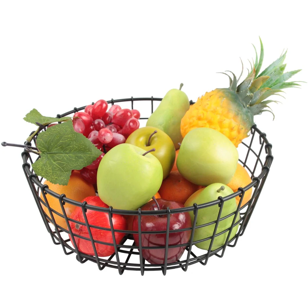 Larger Capacity Iron Metal Wire Fruit/Food/Towel/Vegetable/Flower Basket