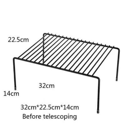 Platos de armario telescópicos multifuncionales para utensilios de cocina Condimentos en capas Clasificación de estantes de almacenamiento