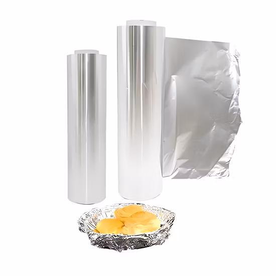 Rollos pequeños de papel de aluminio para empacar alimentos, cocinar y hornear, rollos de papel de aluminio de grado alimenticio para el hogar
