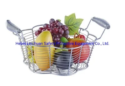 Cesta de almacenamiento apilable personalizada/cesta de frutas de malla de alambre de acero inoxidable